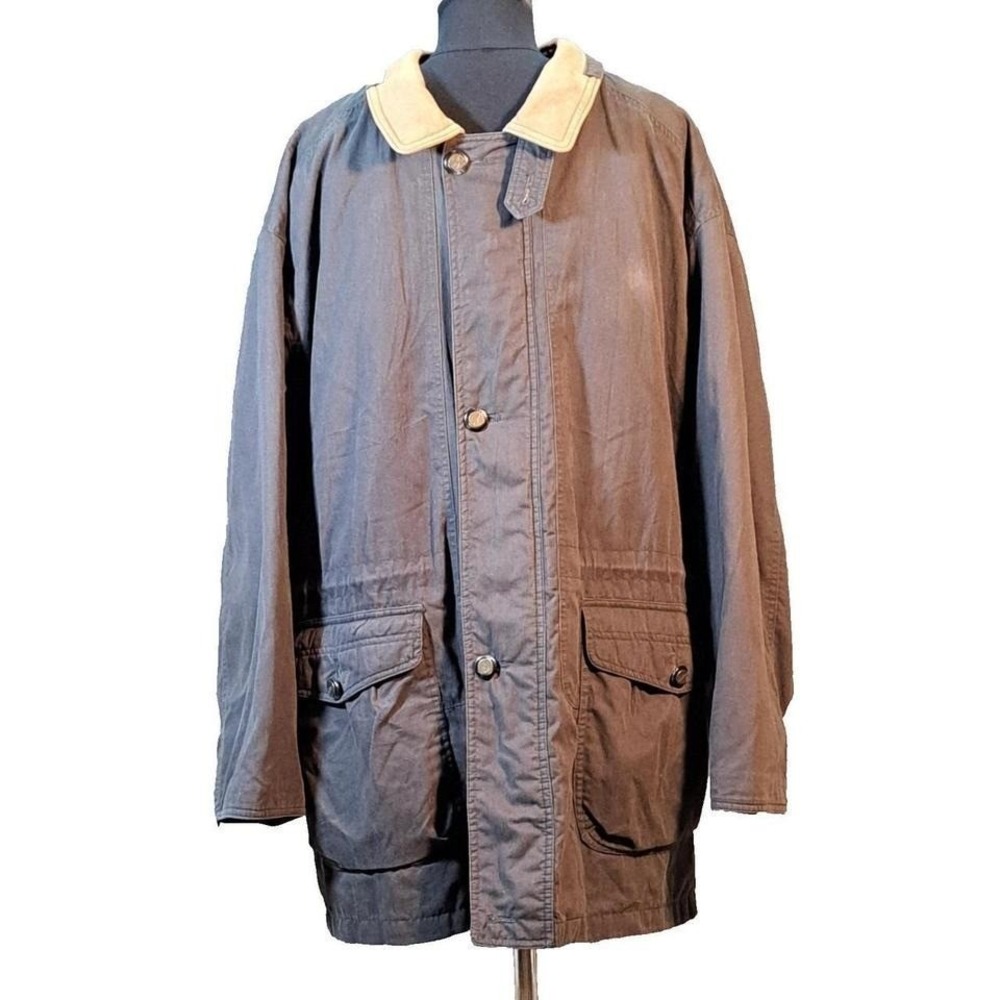 London Fog Vintage Field Jacket Grey Thinsulate Plaid Lined Barn Coat Mens L
